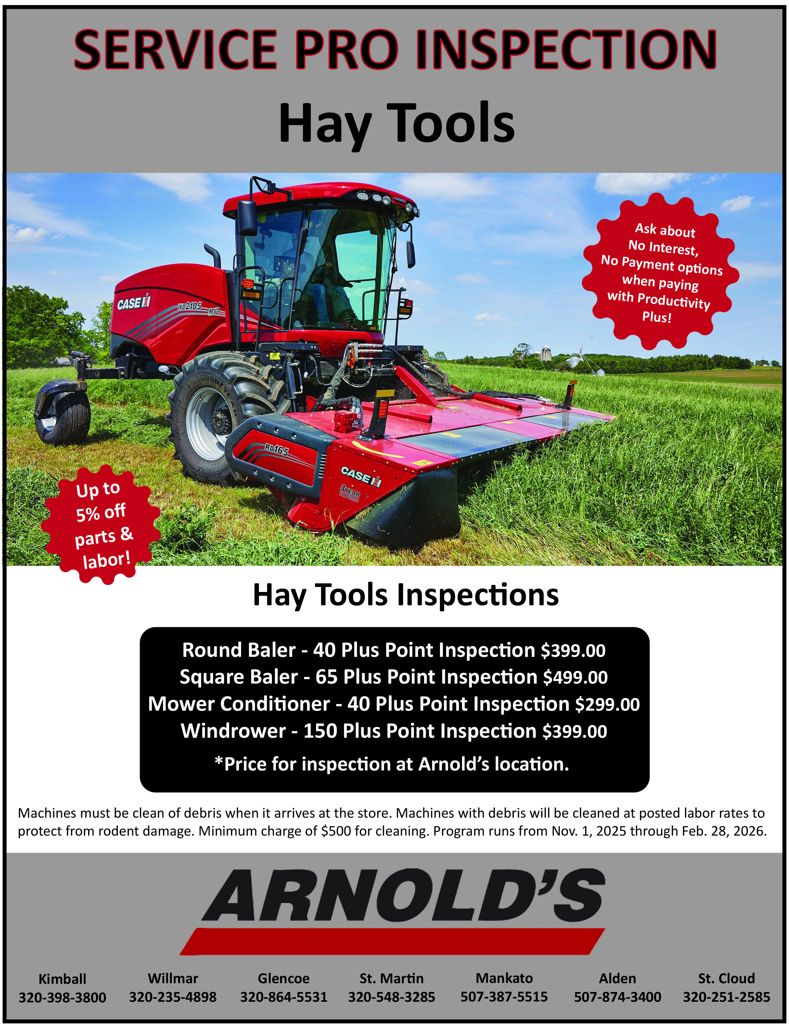 Service Pro Inspection Hay Tools